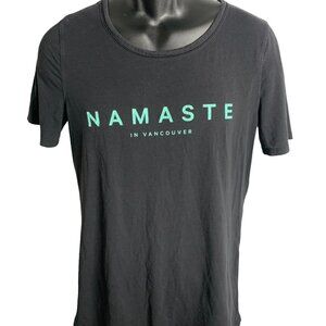 Womens Lululemon Namaste Vancouver Athletica Tops Black Short Sleeve Sz M